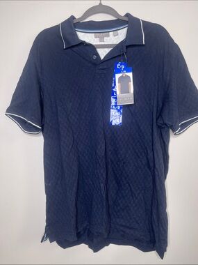 Ted Baker Navy Polo with Contrast Piping
